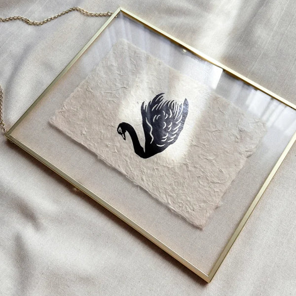 Black Swan - Orjinal Linöl Baskı